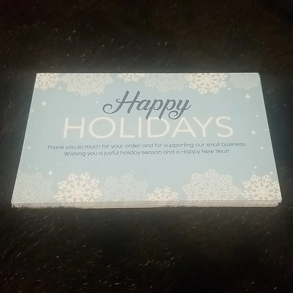 25 Happy Holidays 4X6 Thank you…
